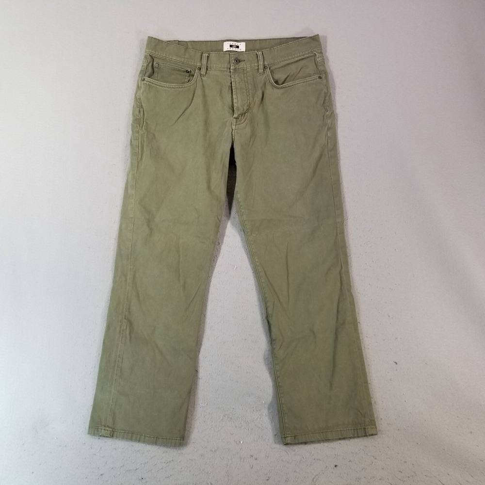 Joseph Aboud Jeans Men 36x30 Green Regular Straight Flex Stretch Denim Pants